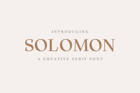 Solomon Family Font: A Stylish Typeface for Campaign Design