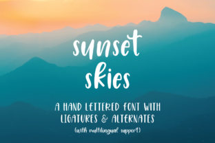 Sunset Skies Font: A Playful Touch for Digital Designs